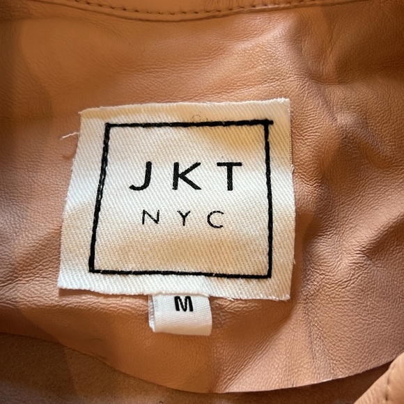 JKT NYC ARIEL BURNISHED LEATHER JACKET PETAL - Picture 4 of 7